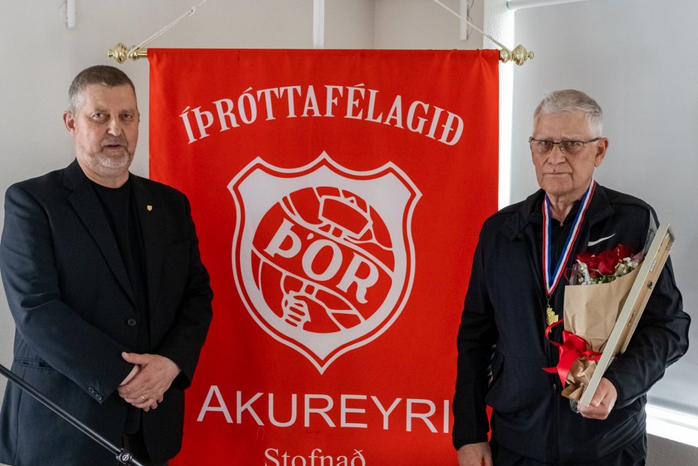 Þóroddur Hjaltalín, nýr heiðursfélagi í Þór. Mynd: Ármann Kolbeinsson.