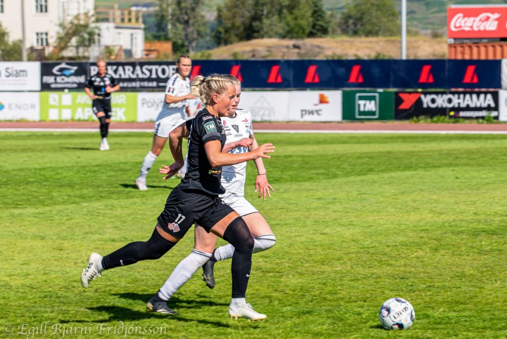 María Catharina Ólafsdóttir Gros í síðasta leik sínum með Þór/KA þann 11. júlí 2021, áður en hún hél…