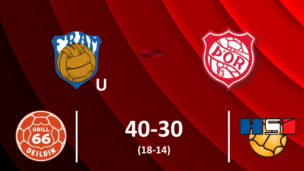 Handbolti: Tíu marka tap og toppsætið farið