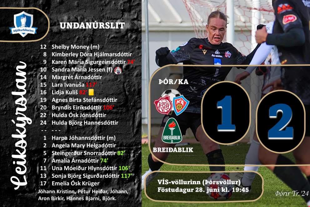 Tap í framlengingu og bikardraumur Þórs/KA úti
