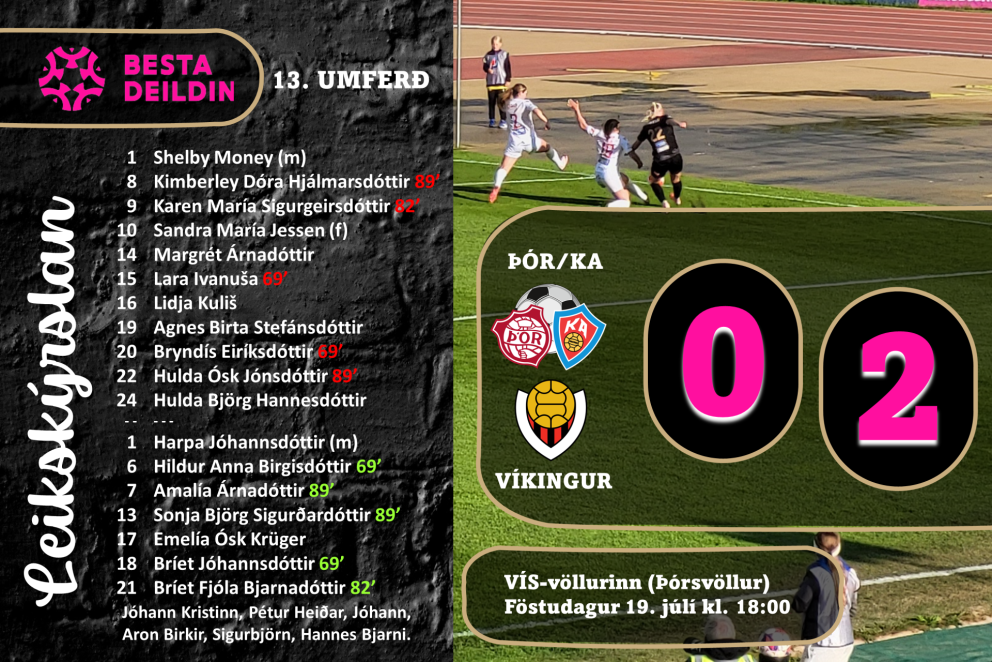 Knattspyrna: Þór/KA tapaði fyrir Víkingi