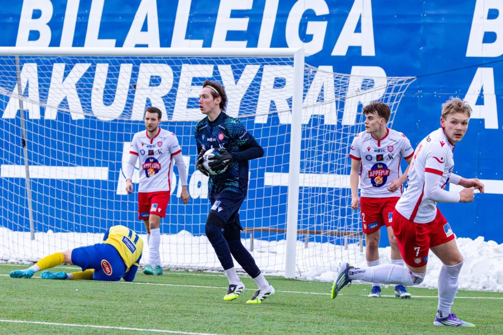 Lucas í sínum fyrsta leik með meistaraflokki. Mynd - Ármann Hinrik