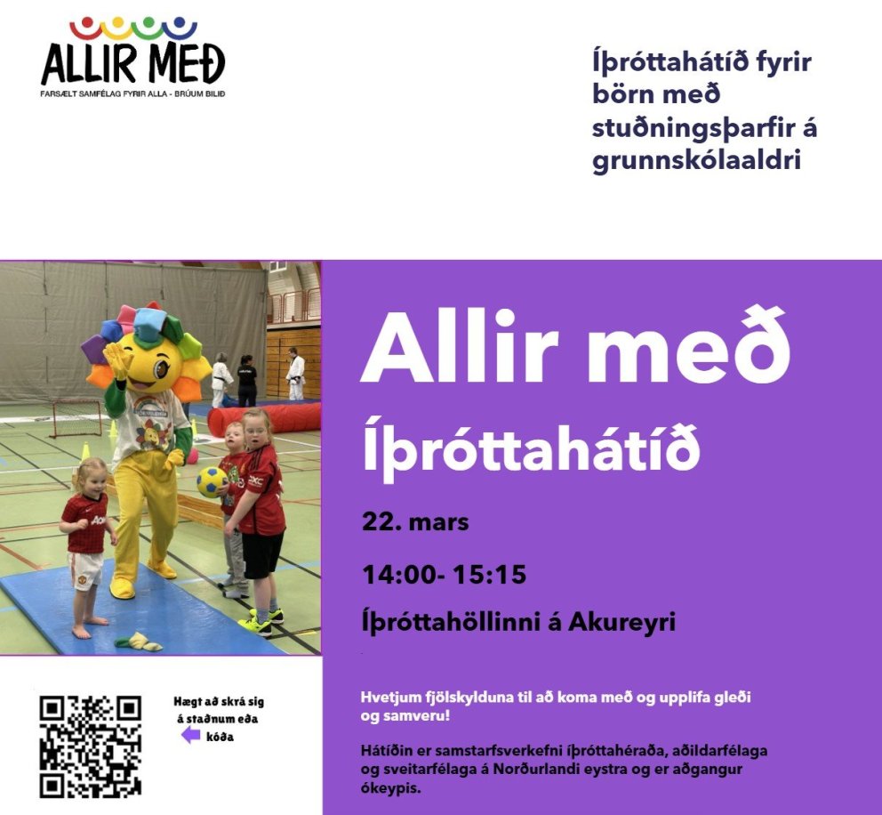 Íþróttahátíð Allir með! í Höllinni á sunnudag