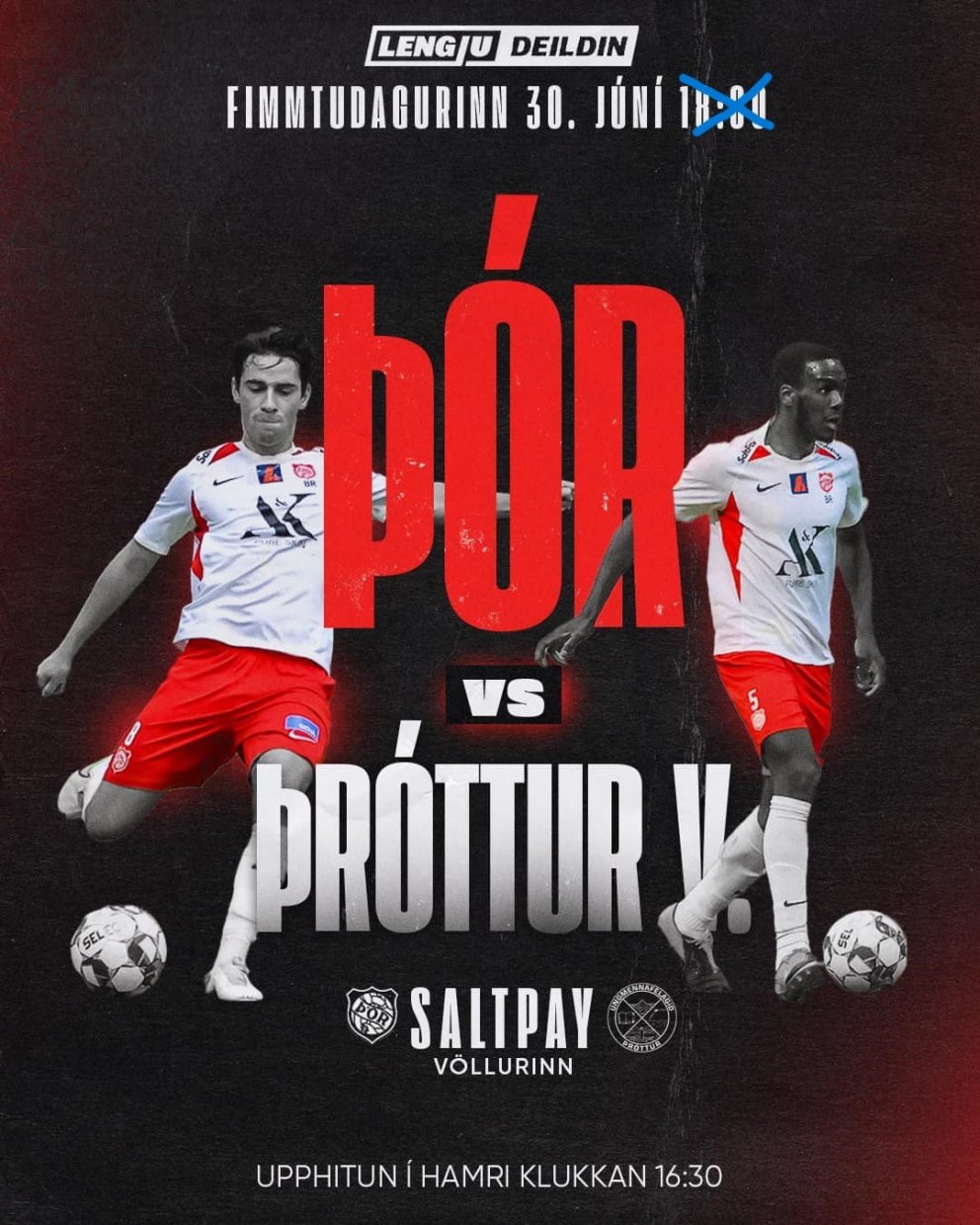 Leikur Þórs og Þróttar frestast til kl.19.15