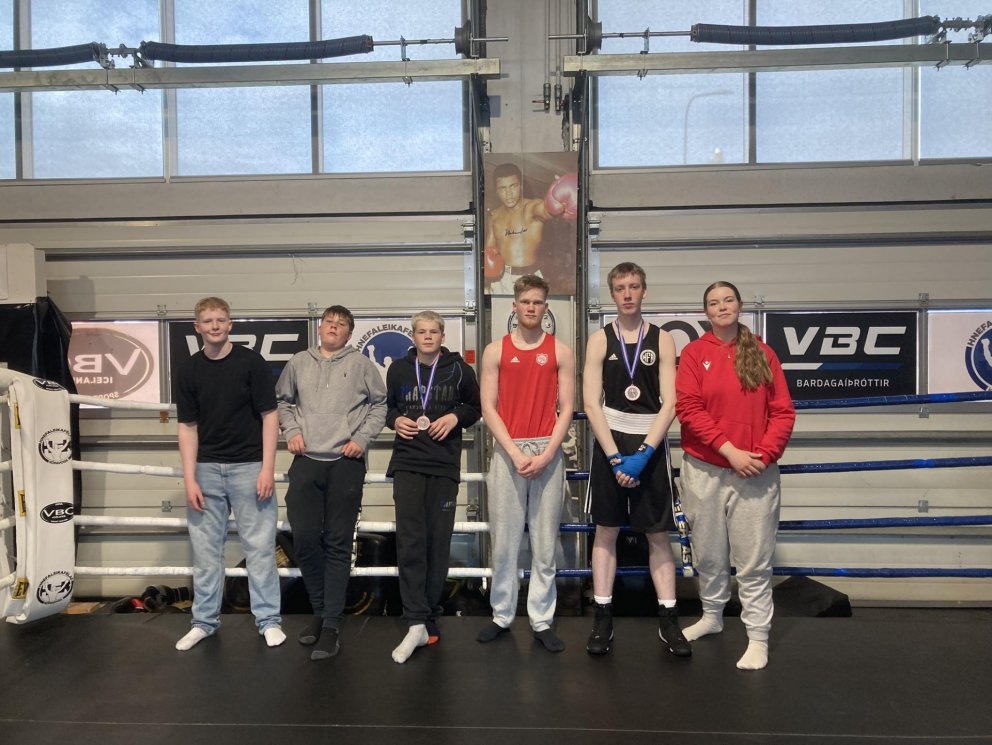 Frá vinstri: Bragi, Tómas, Arnar, Stefán, Gunnar og Valgerður