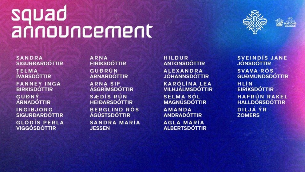 Þrjár frá Þór/KA í A og U23 landsliðunum