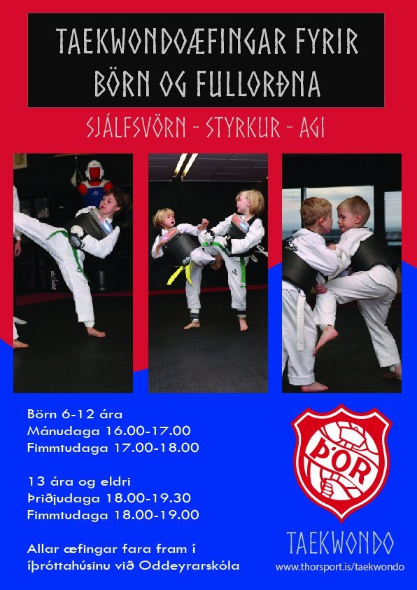 Æfingar eru í fullum gangi í íþróttahúsinu við Oddeyrarskóla. Bara mæta og prófa