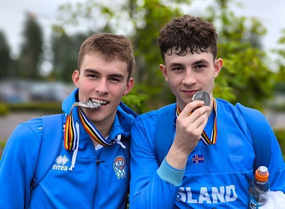 Bergvin og Pétur með silfurverðlaunin