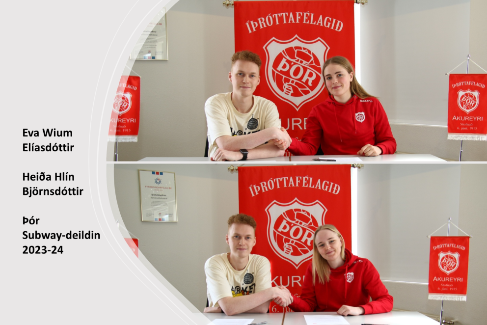 Frá undirskrift samninga í Hamri í dag. Myndir: Páll Jóhannesson.