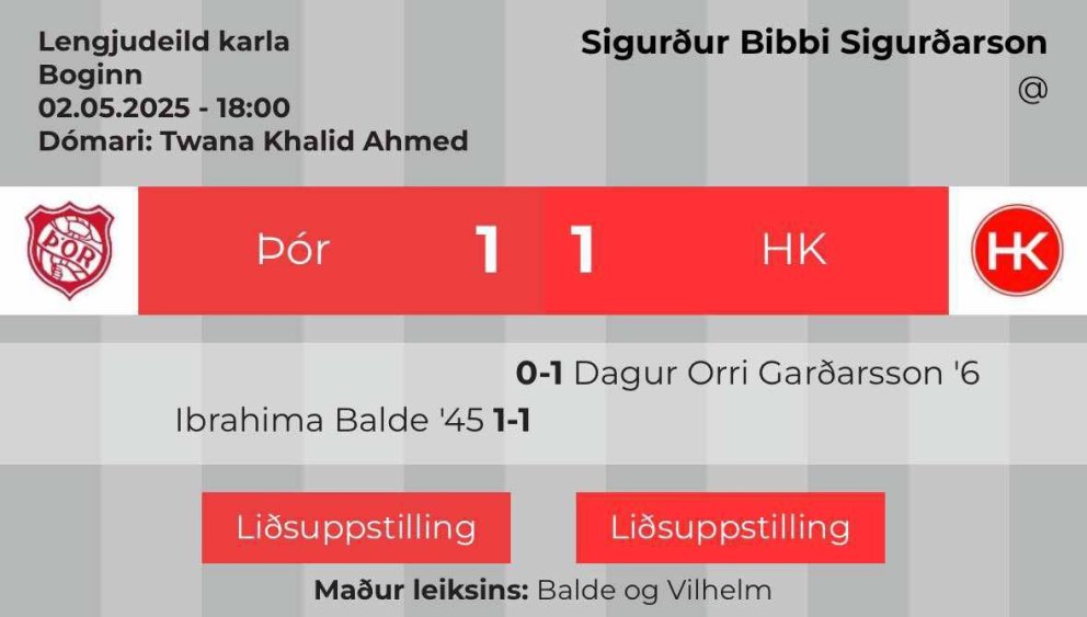 Jafntefli í fyrsta leik