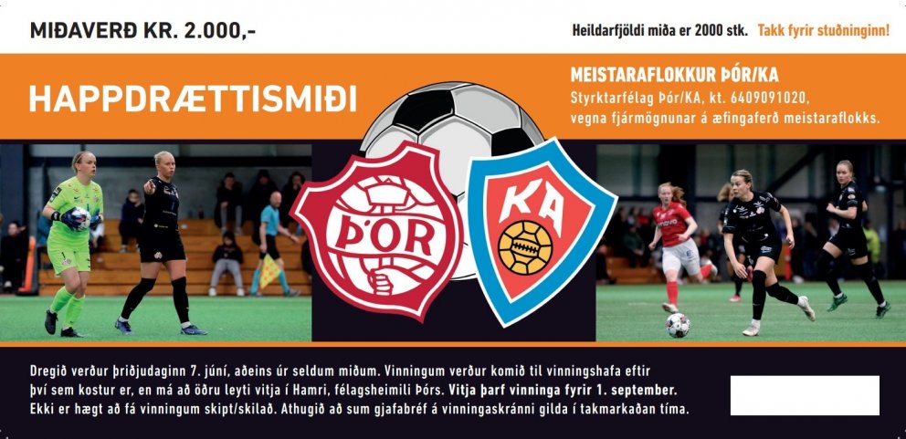 Dregið í happdrættinu hjá Þór/KA