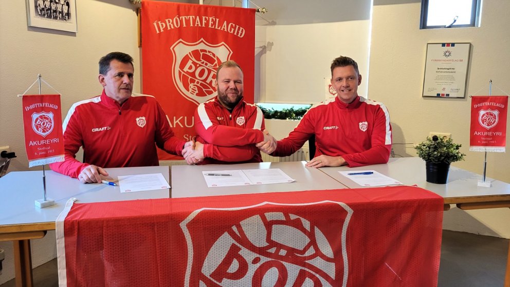 Nýir þjálfarar meistaraflokks karla í handbolta. Sigurpáll Árni Aðalsteinsson, Árni Rúnar Jóhannsson…