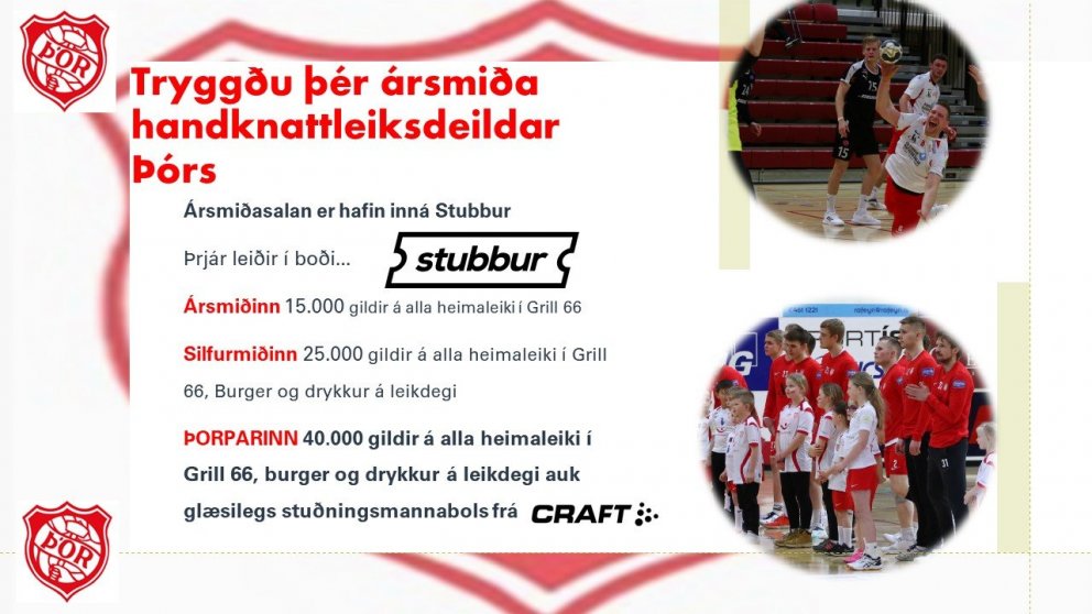 Handbolti: Leikdagur og árskortasala hafin