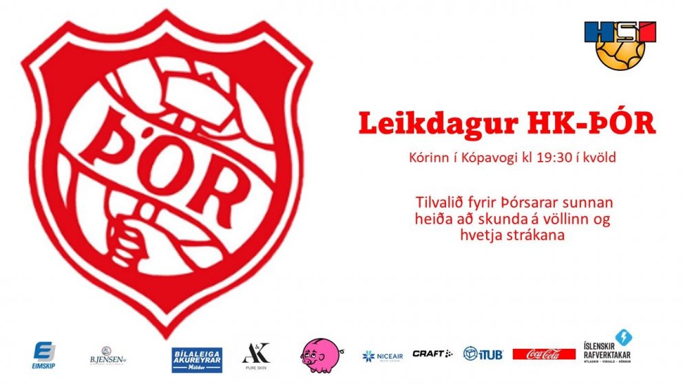 Meistaraflokkur okkar í handbolta á leik í kvöld við HK í Kórnum Kópavogi kl 19:30....