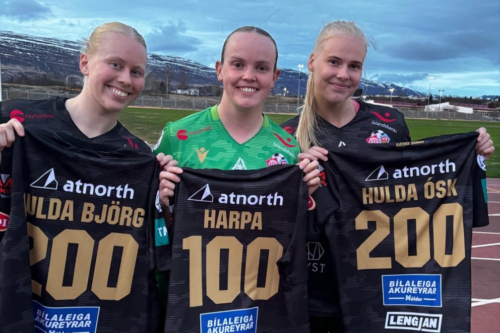 Hulda Björg Hannesdóttir, Harpa Jóhannsdóttir og Hulda Ósk Jónsdóttir.