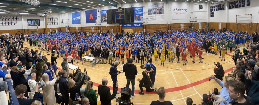 Reykjanesið fylltist af körfuboltakrökkum um liðna helgi. Mynd: Stefán Þór Pétursson