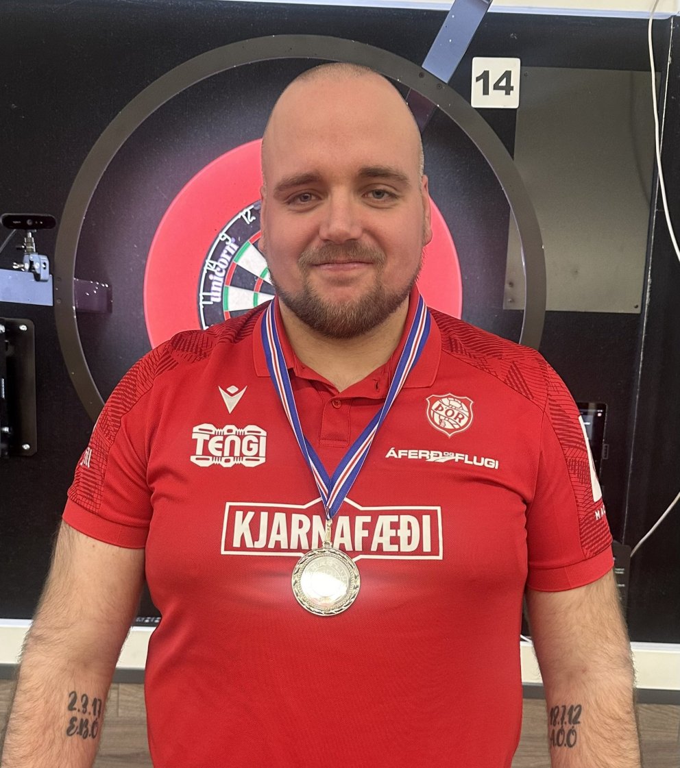 Óskar Jónasson frá píludeild Þórs, 2.sæti í einmenning karla.