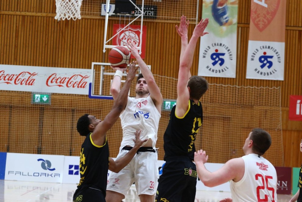 Jason Gigliotti: 33 stig, 20 fráköst, 50 framlagsstig. Mynd: Páll Jóhannesson