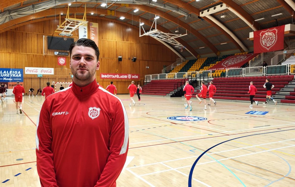 Jóhann Geir Sævarsson kominn í Craft-Þórs-gallann. Myndin var tekin í upphitun fyrir leik kvöldsins.