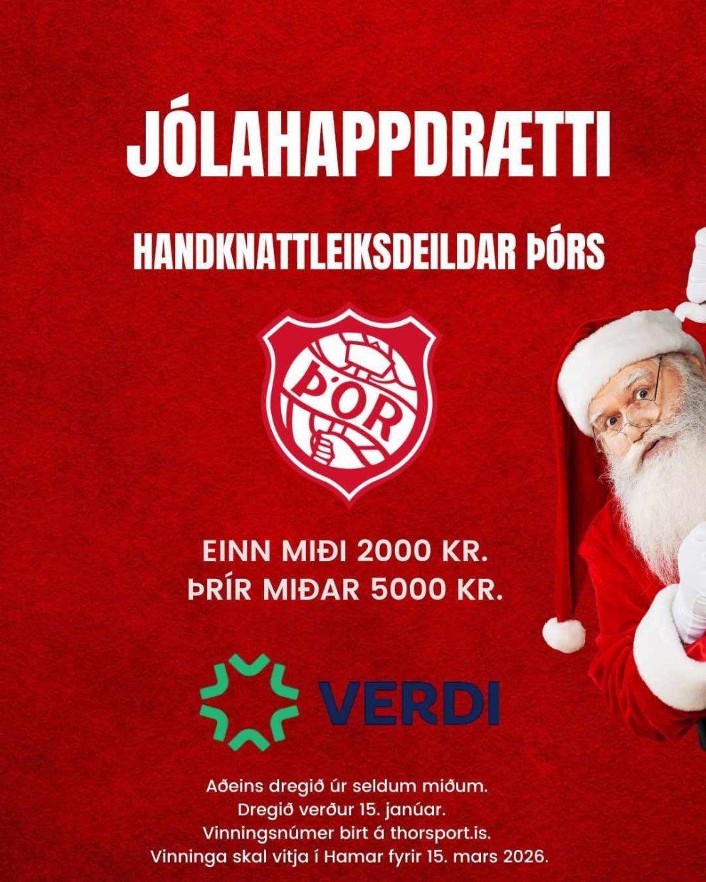 Vinningaskrá úr happdrætti handboltans
