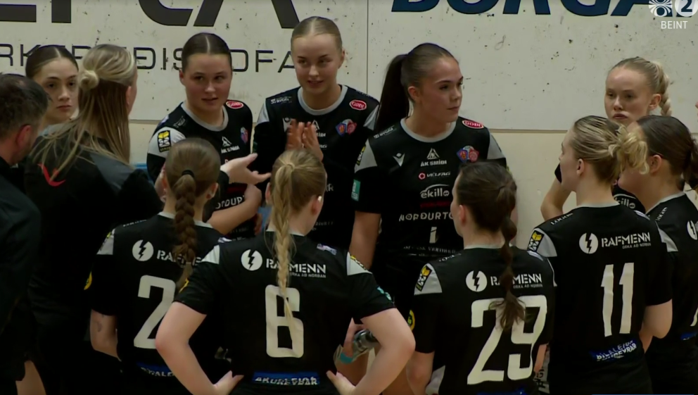 Leikhlé. Skjáskot úr útsendingu á RÚV2.