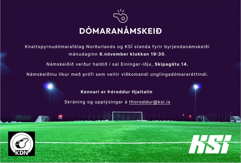 Dómaranámskeið 6. nóvember