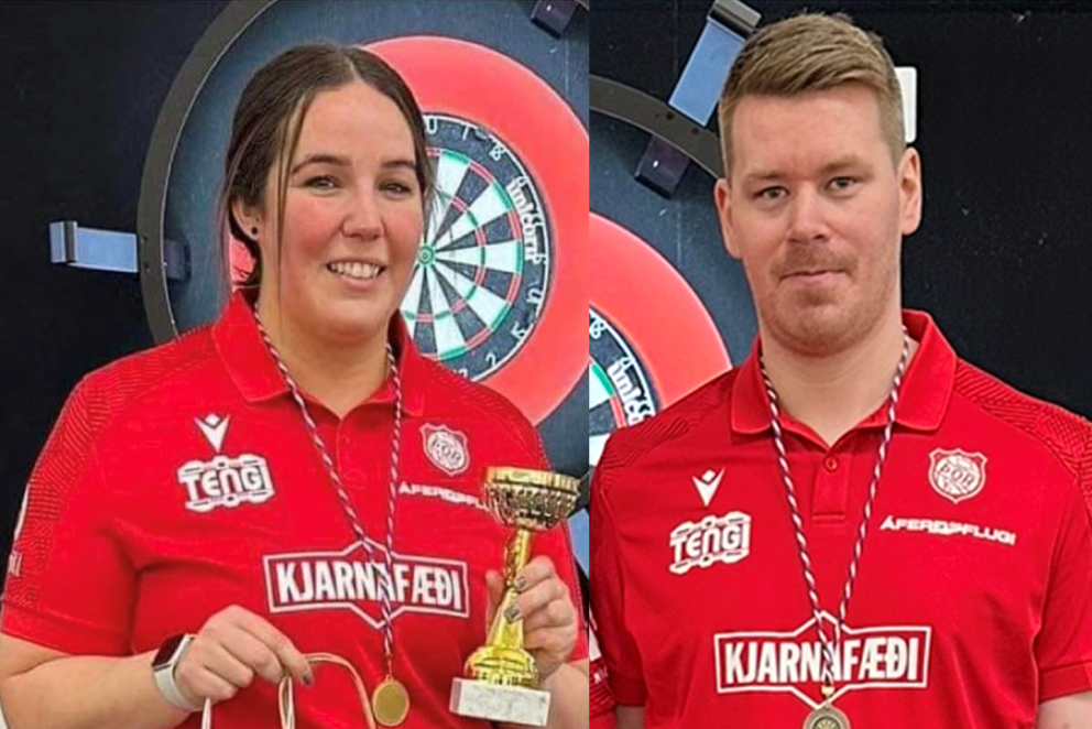 Kolbrún Gígja Einarsdóttir og Valþór Atli Birgisson eru til vara í landsliði Íslands í pílukasti fyr…