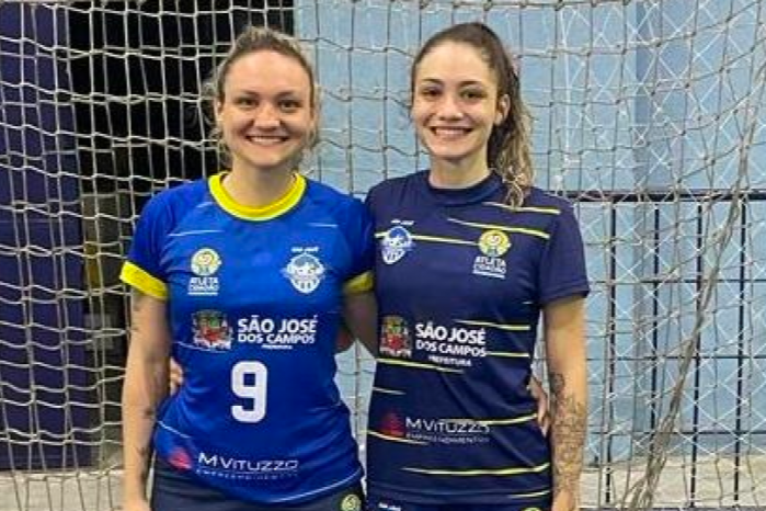 Nathalia og Isabelle Fraga, brasilískar systur sem eru að bætast í hópinn hjá KA/Þór.