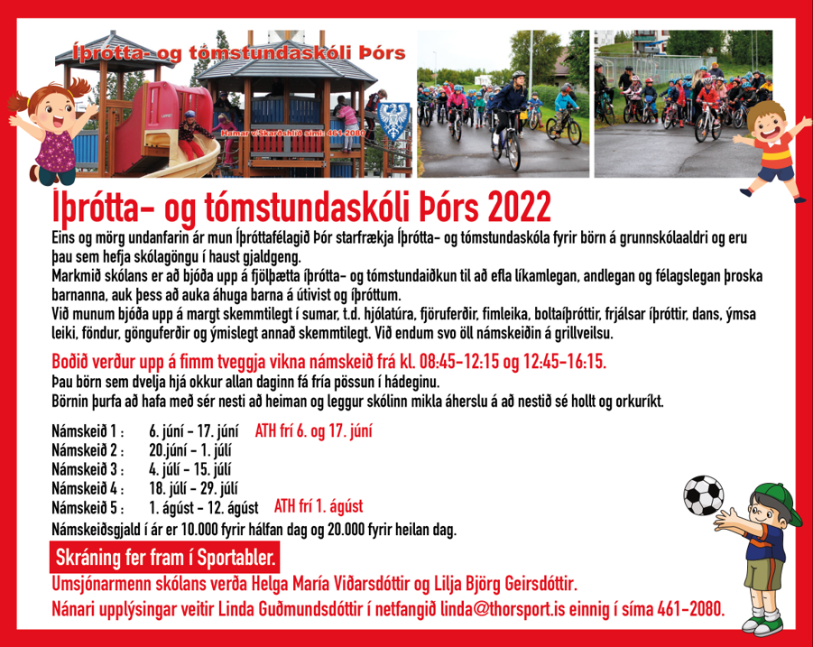Skráning í leikjaskóla Þórs 2022 er hafin!