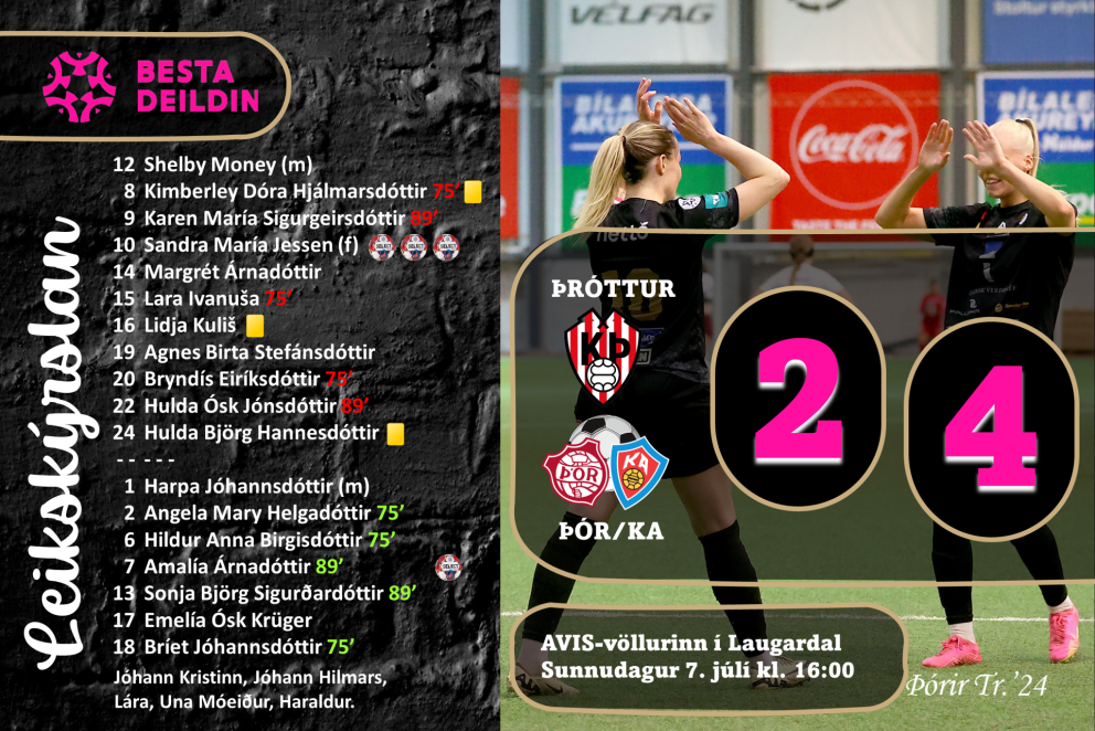 Knattspyrna: Ferna og þrenna í fjörugum sigri á Þrótti