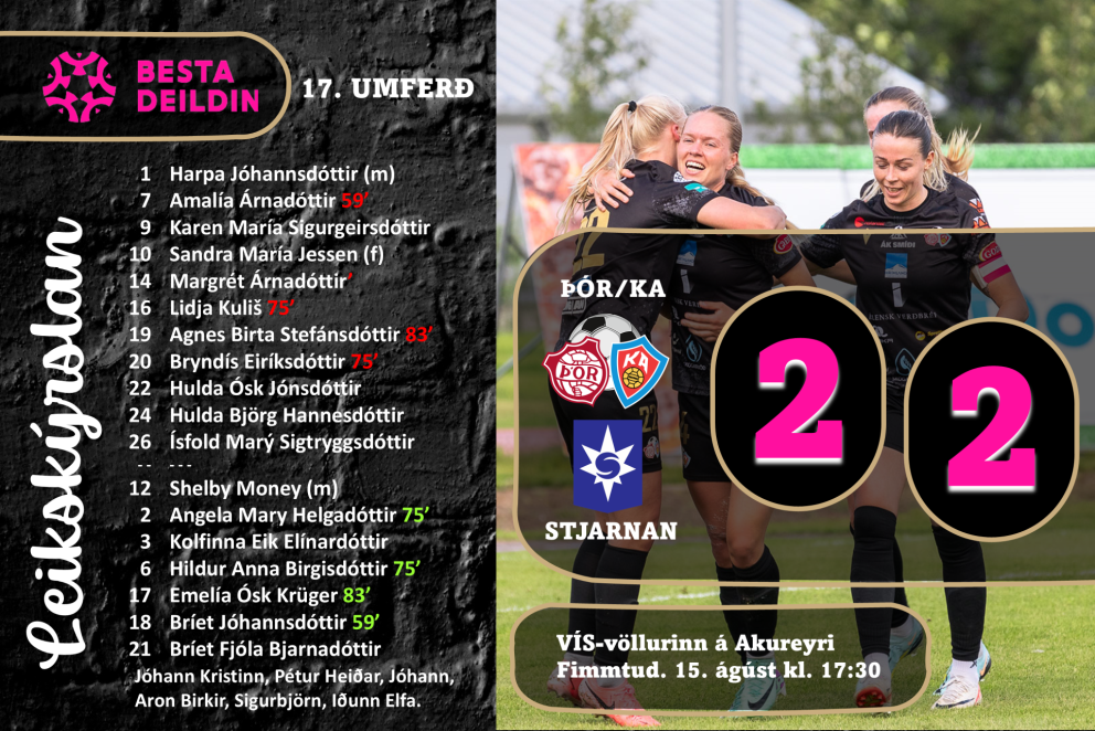 Knattspyrna: Jafnt hjá Þór/KA og Stjörnunni