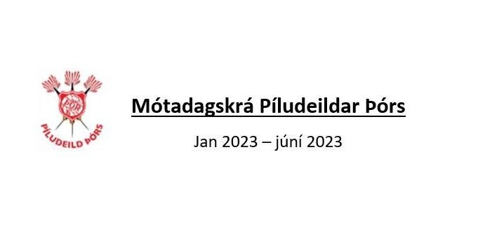 Mótadagskrá Píludeildar