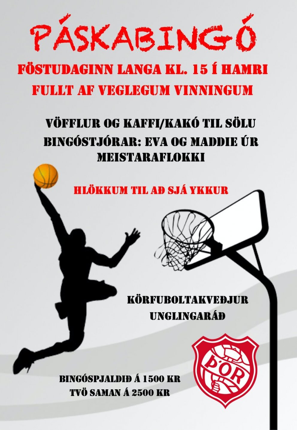 Páskabingó í Hamri í dag