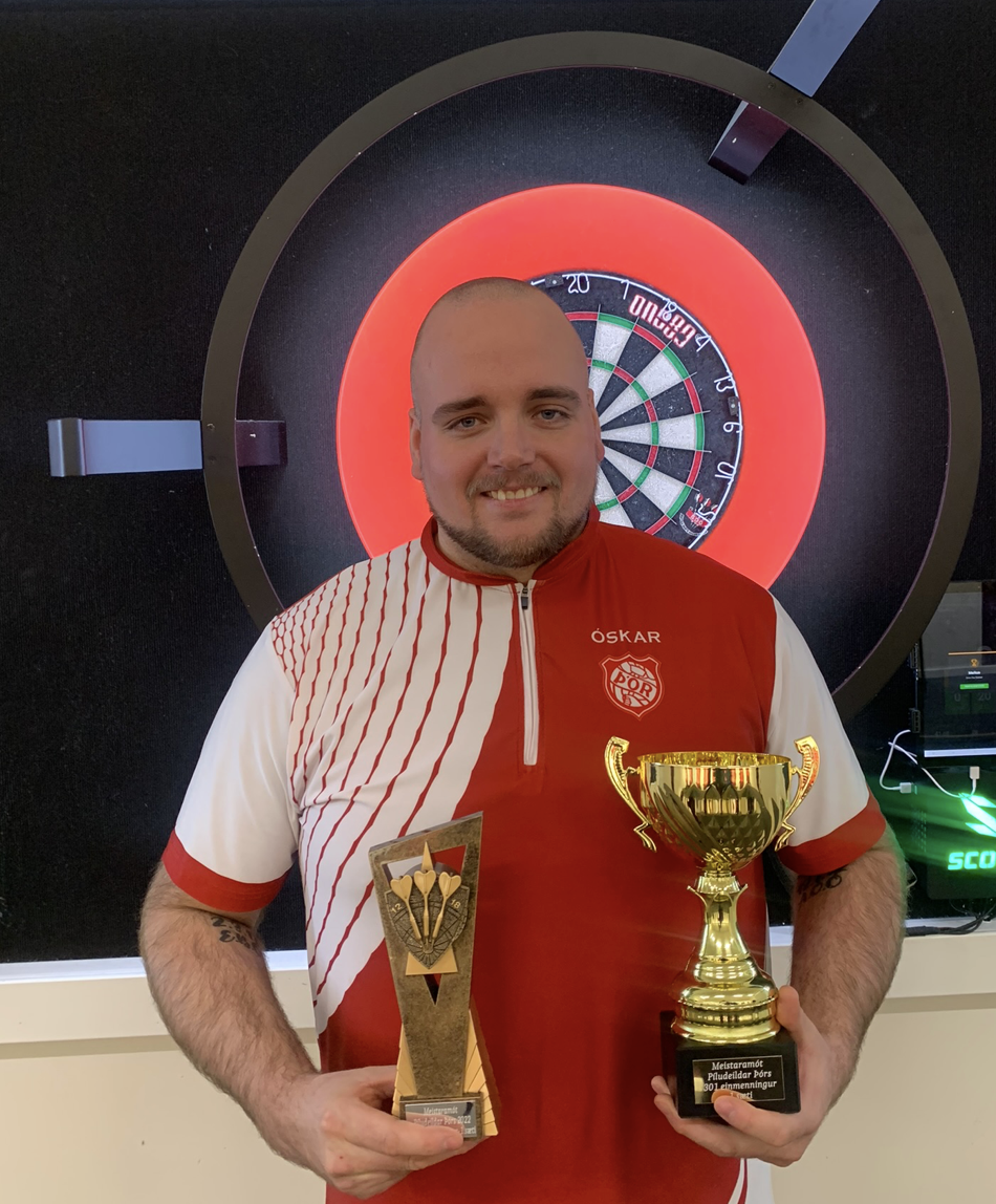Óskar Jónasson meistari í 301 einmenning hjá Píludeild Þórs