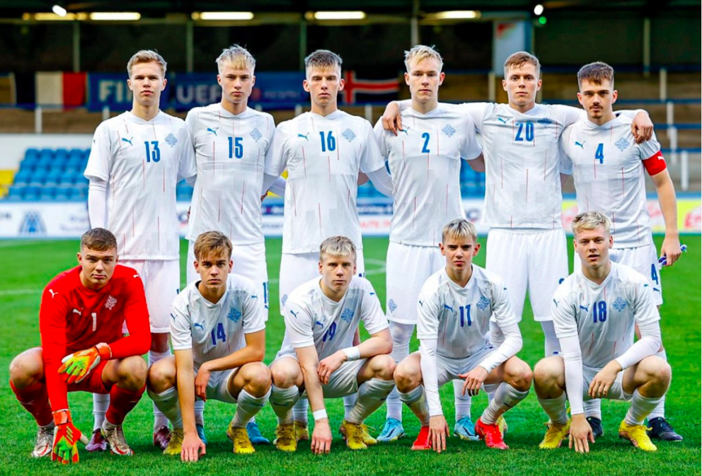 Byrjunarlið Íslands í leiknum. Mynd af vef KSÍ - Hulda Margrét