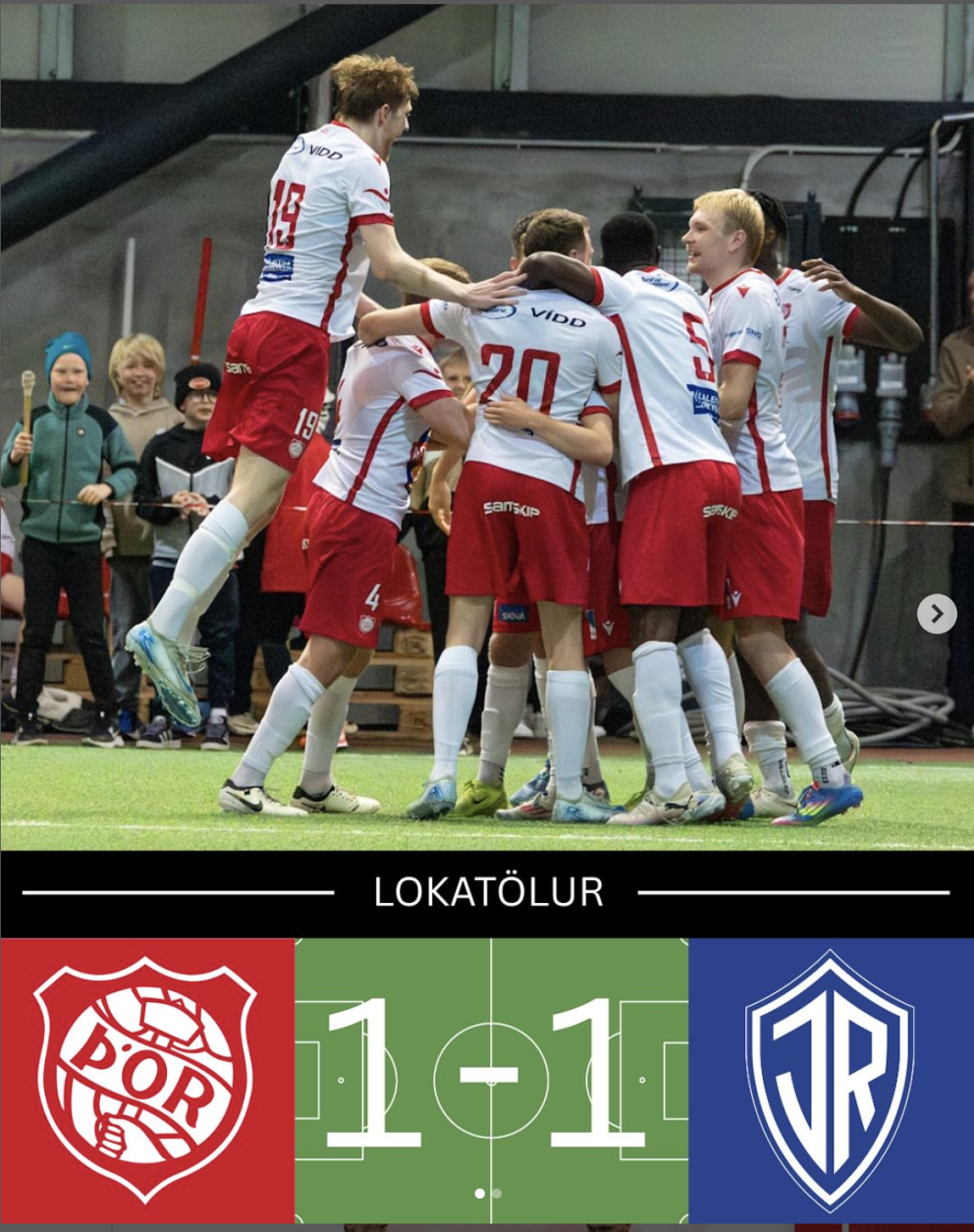 Jafnt gegn toppliðinu