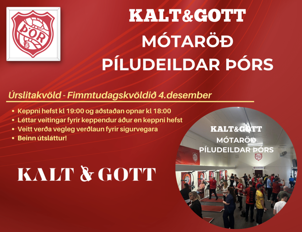 Pílukast: Úrslitin ráðast í Kalt&Gott mótaröðinni