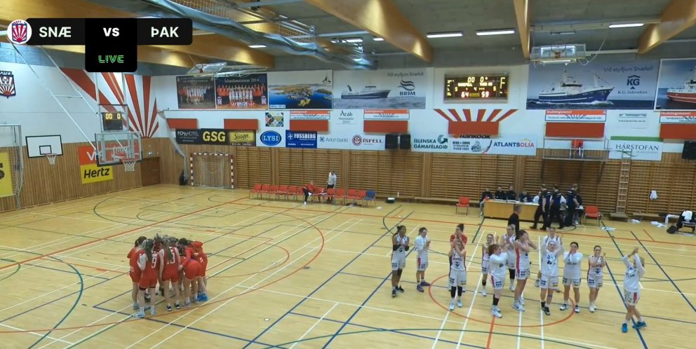 Skjáskot úr Veo-live útsendingu Hólmara.