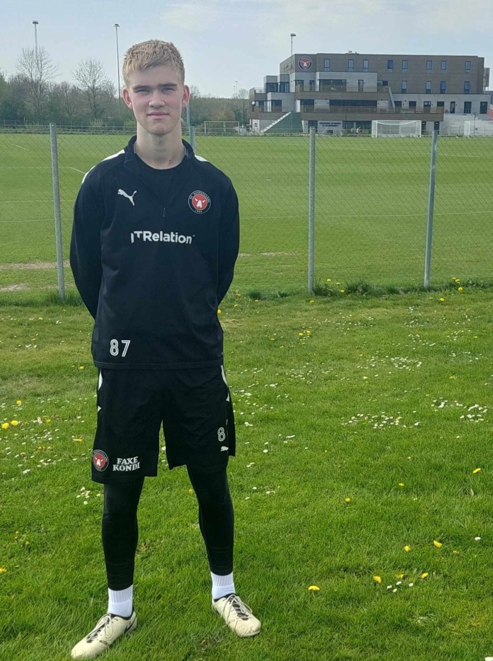 Siggi eftir æfingu hjá FC Midtjylland.