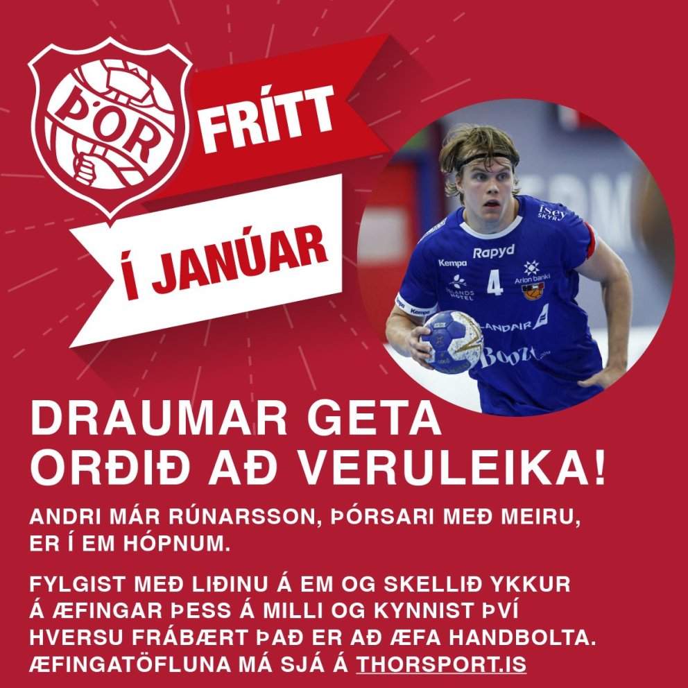 Frítt að æfa handbolta í janúar
