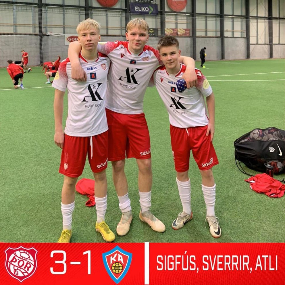 Markaskorarar gærkvöldsins.
Frá vinstri: Atli Þór, Sigfús Fannar og Sverrir Páll.