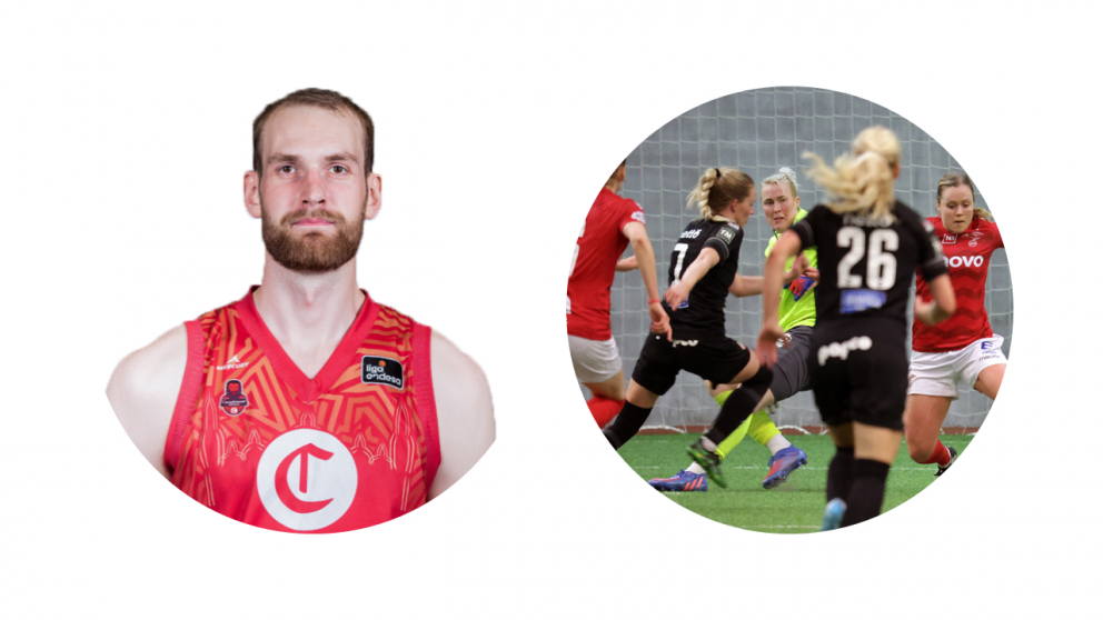 Tryggvi Snær Hlinason (mynd af vef Zaragoza-liðsins á Spáni) og Sandra Sigurðardóttir (mynd Skapta H…